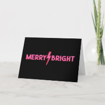 Feliz ⚡ Bright Pink Lightning Bolt Natal