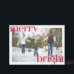 Cartão De Festividades Feliz Brilhante Tipografia Vermelha Festiva Divert<br><div class="desc">Espalhe a alegria de férias com este cartão de Natal divertido e festivo, com tipografia vermelha ousada para as palavras Feliz e Brilho. Com duas fotos, uma em cada lado do cartão, e uma carta moderna, este cartão captura uma estética alegre e moderna. Perfeito para compartilhar seus momentos favoritos com...</div>
