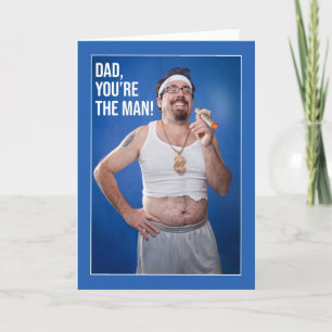 Cartão De Festividades Feliz Cara Engraçado De Dia de os pais Com Rindo D