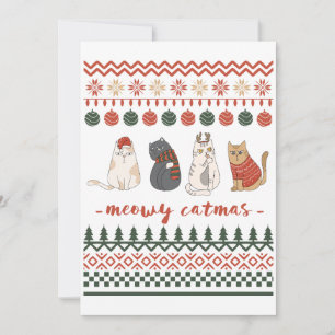 Cartão De Festividades Feliz Catmas Feio Natal