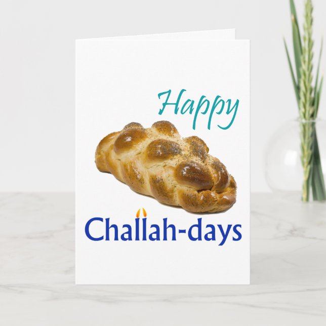 Cartão De Festividades Feliz Challah-days (Frente)