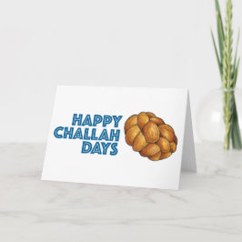 Cartão De Festividades Feliz Challah Days Hanukkah Chanukah Bread Loaf