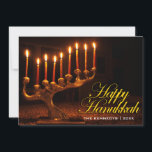 Cartão De Festividades Feliz Chanucá - Iluminada Nine Candle Menorah<br><div class="desc">Feliz Chanucá - Iluminada Nine Candle Menorah. EUA,  Washington,  Bellevue. Menorah com todas as velas acesas para Chanukah | John & Lisa Merrill / DanitaDelimont.com | US48 JME0238</div>