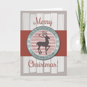 Cartão De Festividades Feliz Chiropracor de Natal com Reinador Russo