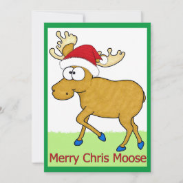 Cartão De Festividades Feliz Chris Moose Natal