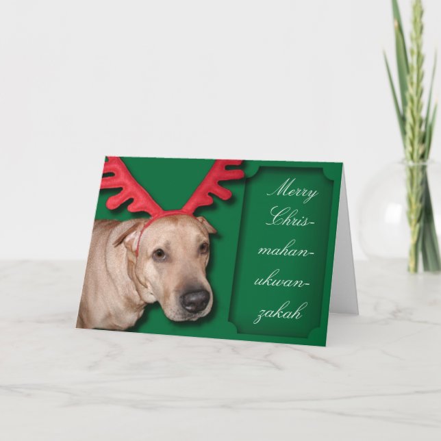 Cartão De Festividades Feliz Chrismahanukwanzakah (Frente)