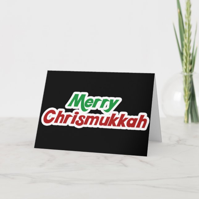 Cartão De Festividades Feliz Chrismukkah (Frente)
