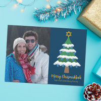 Feliz Chrismukkah Cute Hanukkah Foto de Natal
