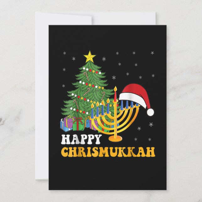 Cartão De Festividades Feliz Chrismukkah Feliz Hanukkah 2022 Natal Feio (Frente)