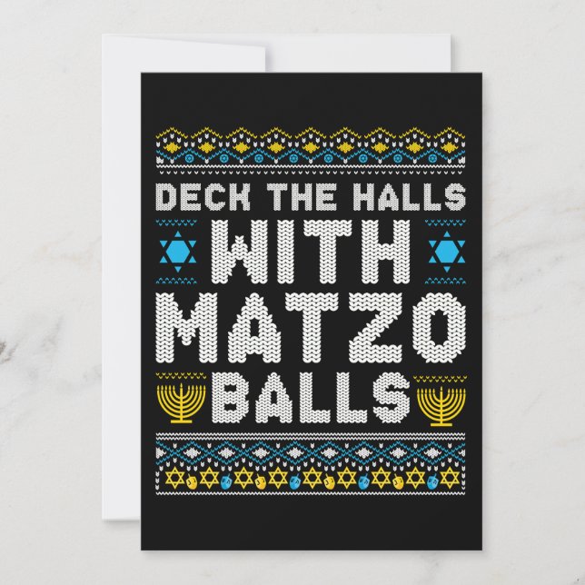 Cartão De Festividades Feliz Chrismukkah Natal Judeu Hanukkah (Frente)