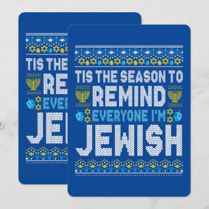 Cartão De Festividades Feliz Chrismukkah Natal Judeu Hanukkah