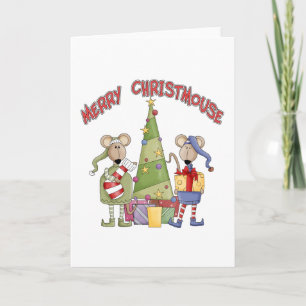 Cartão De Festividades Feliz Christmouse