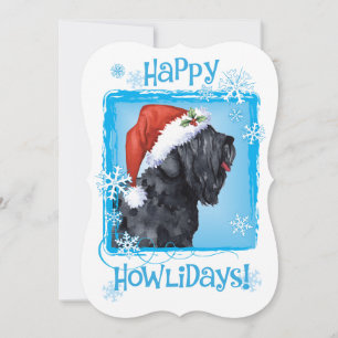 Cartão De Festividades Feliz Comoledos Black Russian Terrier