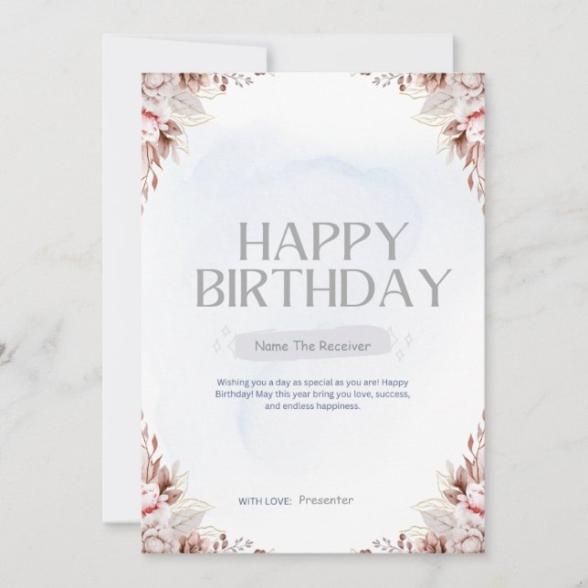 Cartão De Festividades FELIZ costume de aniversário (Frente)