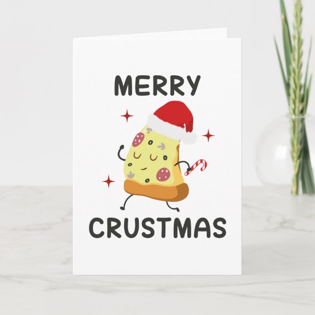 Cartão De Festividades Feliz Crustmas (Frente)