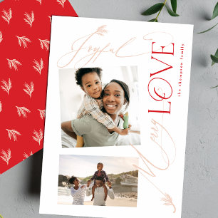 Cartão De Festividades Feliz de amor alegre Multifoto Moderna Natal