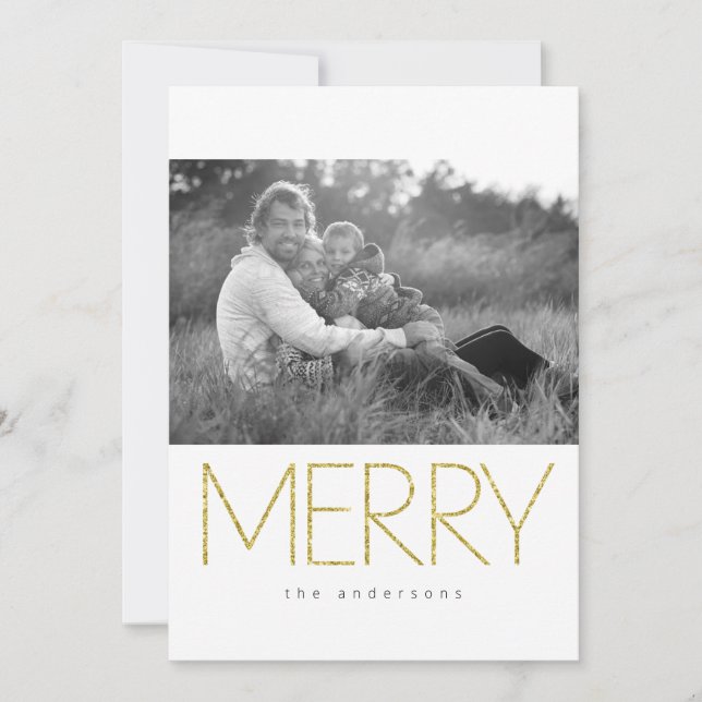 Cartão De Festividades Feliz de brilho (Frente)