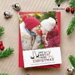 Cartão De Festividades Feliz De Elf Whimsical Foto De Natal<br><div class="desc">Pernas de elfo de Natal excêntricas e festivas num esquema tradicional de cor vermelha e verde de Natal com o engraçado ditado "Tenha um Natal Feliz para o seu ELF" e personalizado com a sua fotografia e nome. Entre em contato com o designer se quiser que este design seja modificado...</div>