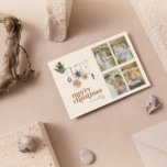 Cartão De Festividades Feliz de Fotografia 4 da Família Neutra Scandi Boh<br><div class="desc">Bem-vindo ao espírito do Natal em sua casa este ano e adicione um toque do estilo moderno do boho aos seus cartões de natal com este cartão de Natal da Família Neutra! Com as suas cores quentes e terríveis, é certo que traz um sentimento de paz e alegria acolhedoras para...</div>