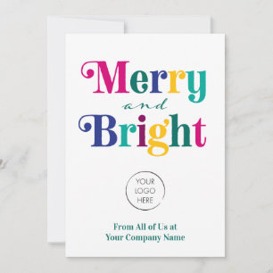 Cartão De Festividades Feliz de logotipo comercial e Natal de Natal brilh