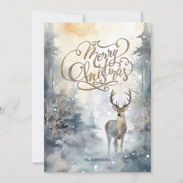 Cartão De Festividades Feliz de Natal (Frente)