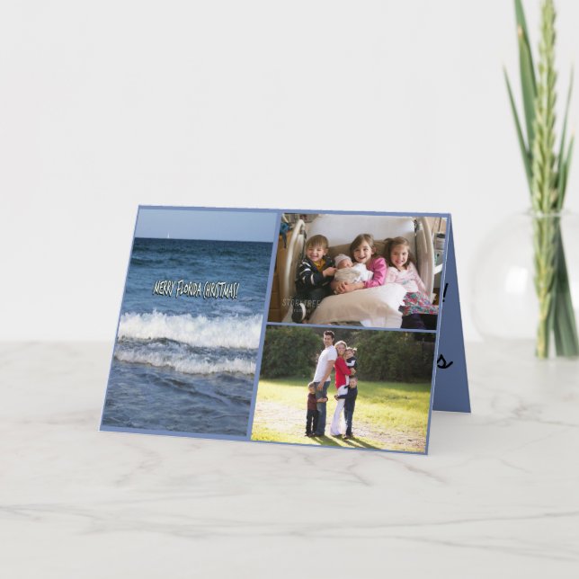 Cartão De Festividades Feliz de Natal na Flórida (Frente)