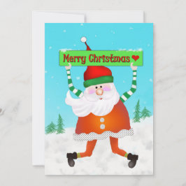 Cartão De Festividades feliz de papais noeis