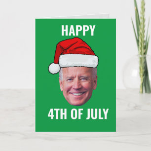 Cartão De Festividades Feliz Dia 4 De Julho Joe Biden Natal
