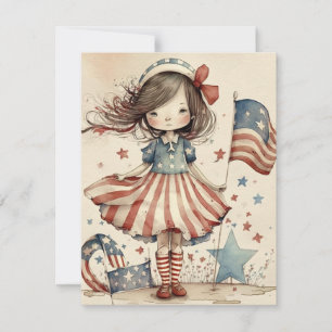 Cartão De Festividades Feliz Dia da Independência em 4 de julho