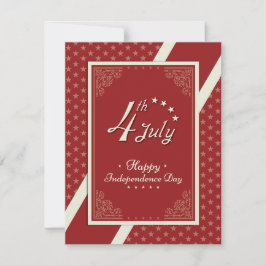 Cartão De Festividades Feliz Dia da Independência Vermelho