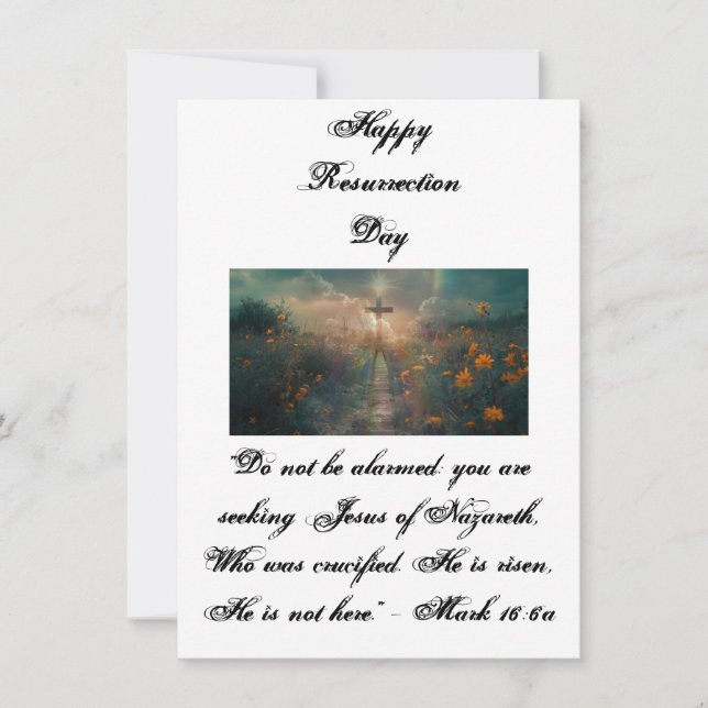 Cartão De Festividades Feliz Dia da Ressurreição (Frente)