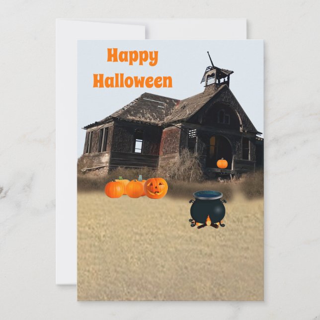 Cartão De Festividades Feliz Dia das Bruxas (Frente)