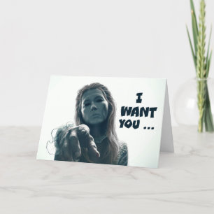 Cartão De Festividades Feliz Dia das Bruxas, Assustadora Mulher Fantasma