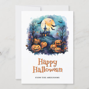 Cartão De Festividades Feliz Dia das Bruxas do Jack O’Lanterna