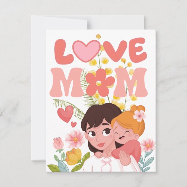 Cartão De Festividades Feliz Dia das Mães! (Frente)