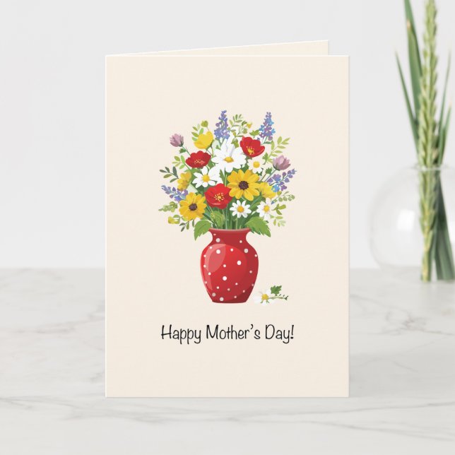 Cartão De Festividades Feliz Dia das Mães (Frente)