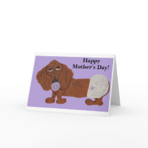 Feliz Dia das Mães, cachorrinho Dachshund