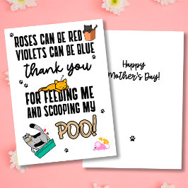 Cartão De Festividades Feliz Dia das Mães Divertido Fofo da Gata