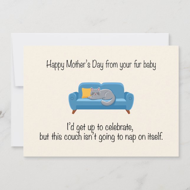 Cartão De Festividades Feliz Dia das Mães do seu bebê peludo (Frente)