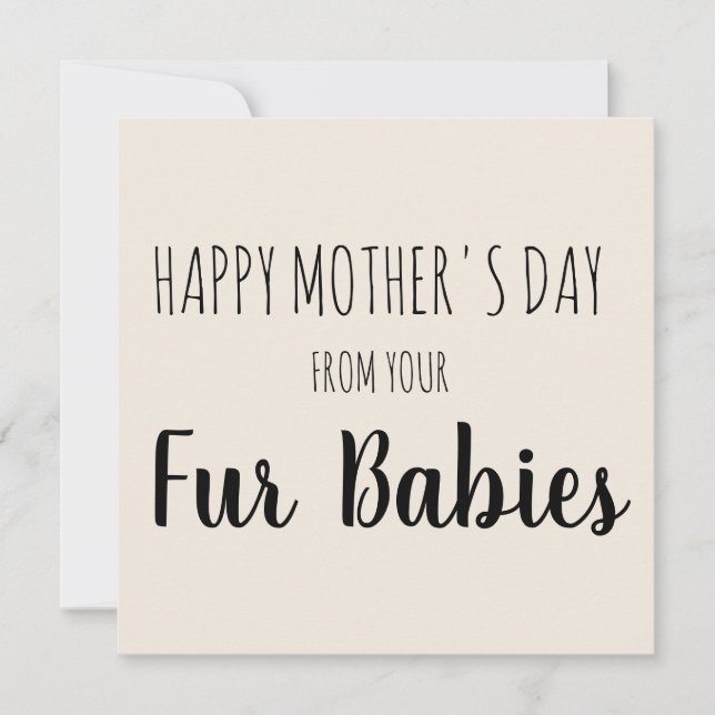 Cartão De Festividades Feliz Dia das Mães Dos Seus Bebês (Frente)