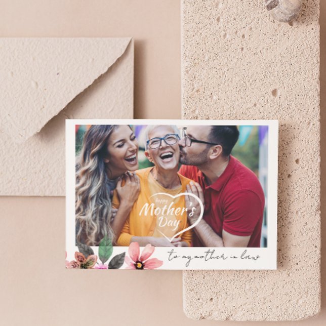 Cartão De Festividades Feliz Dia das Mães Foto Personalizada Texto Sogra  (Criador carregado)