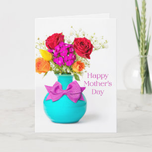 Cartão De Festividades Feliz Dia das Mães Lindas Flores