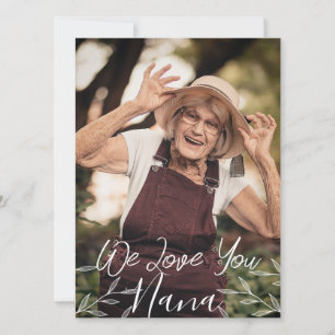 Cartão De Festividades Feliz dia das mães, nana, avó simples 1 foto 