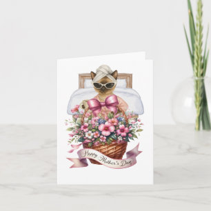Cartão De Festividades Feliz Dia das Mães para os amantes de Gatos Siames