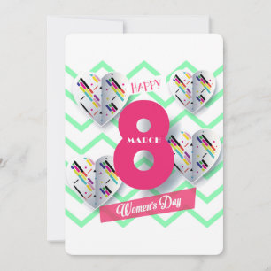 Cartão De Festividades Feliz dia das mulheres! 8 de março Feriado Interna