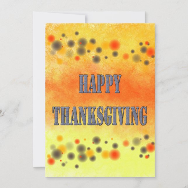 Cartão De Festividades Feliz Dia de Ação de Graças (Frente)