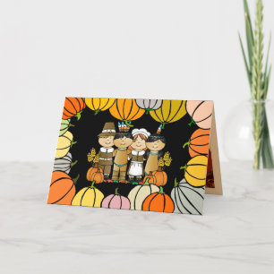 Cartão De Festividades Feliz Dia de Ação de Graças a Crianças