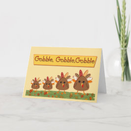 Cartão De Festividades Feliz Dia de Ação de Graças à Família Turquia