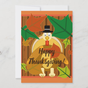 Cartão De Festividades Feliz Dia de Ação de Graças à Turquia