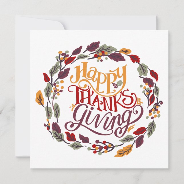 Cartão De Festividades Feliz Dia de Ação de Graças outono Folheto de Féri (Frente)